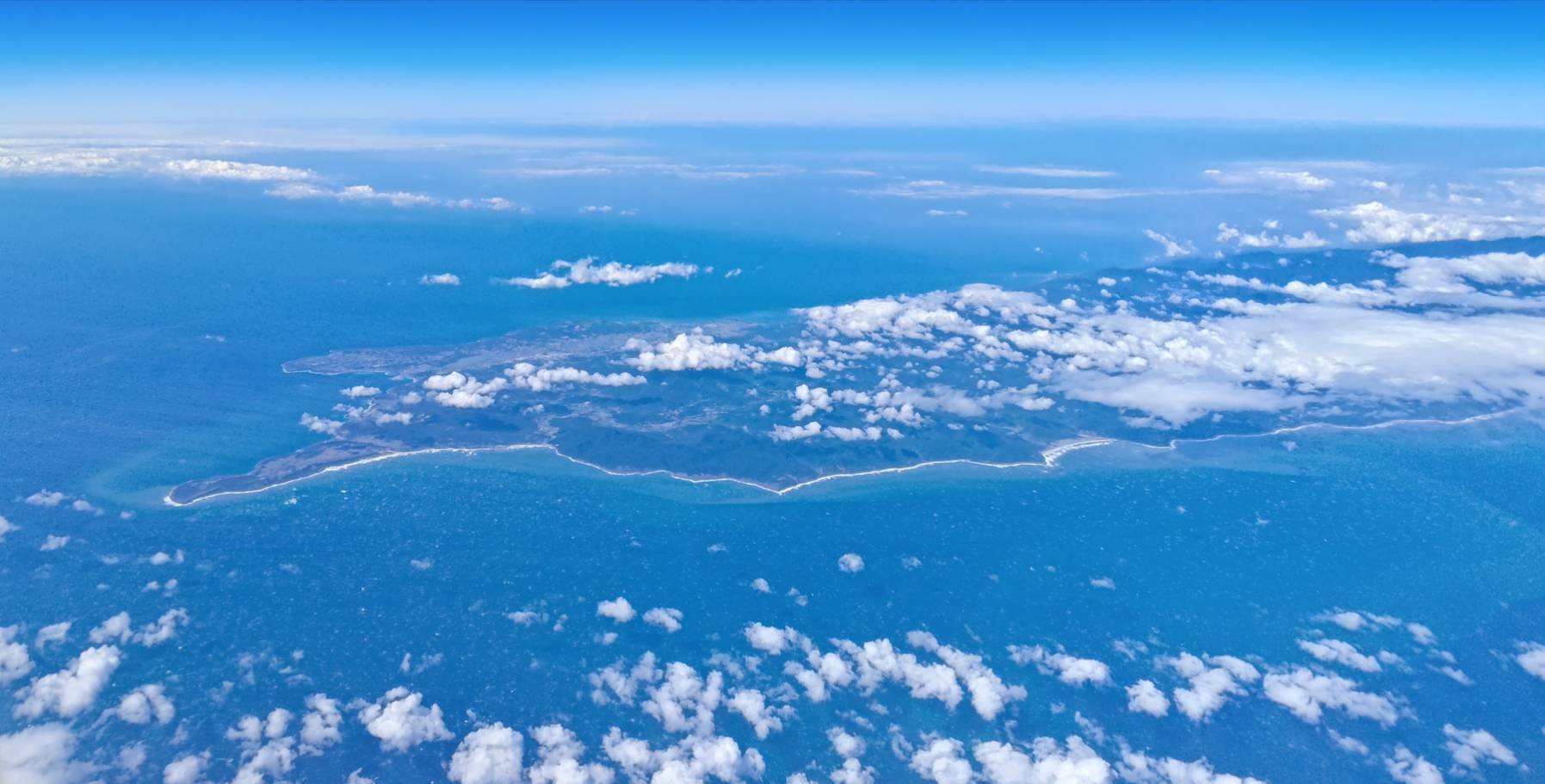台湾最南端からバシー海峡空撮 台湾最南端からバシー海峡空撮